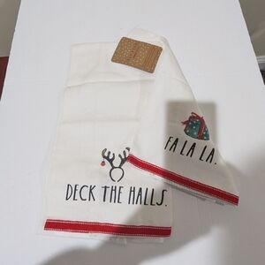 NEW Rae Dunn Festive Holiday Kitchen Cotton Towels